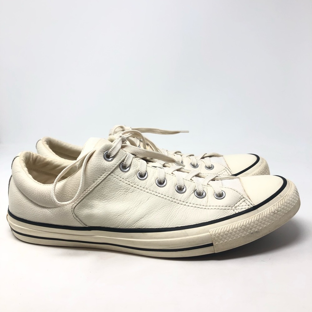 Converse All Star Egret Cream Leather Ox Trainers Sneakers